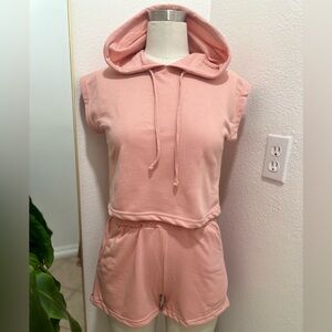 NWT! 2 Piece Fleece Short and Top Hoody Set!